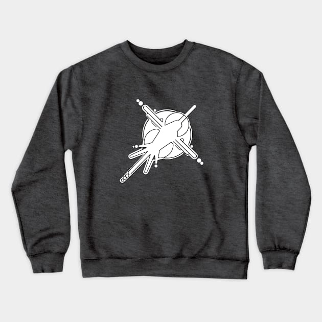 Crop Circle Hummingbird In White Crewneck Sweatshirt by Whites Designs